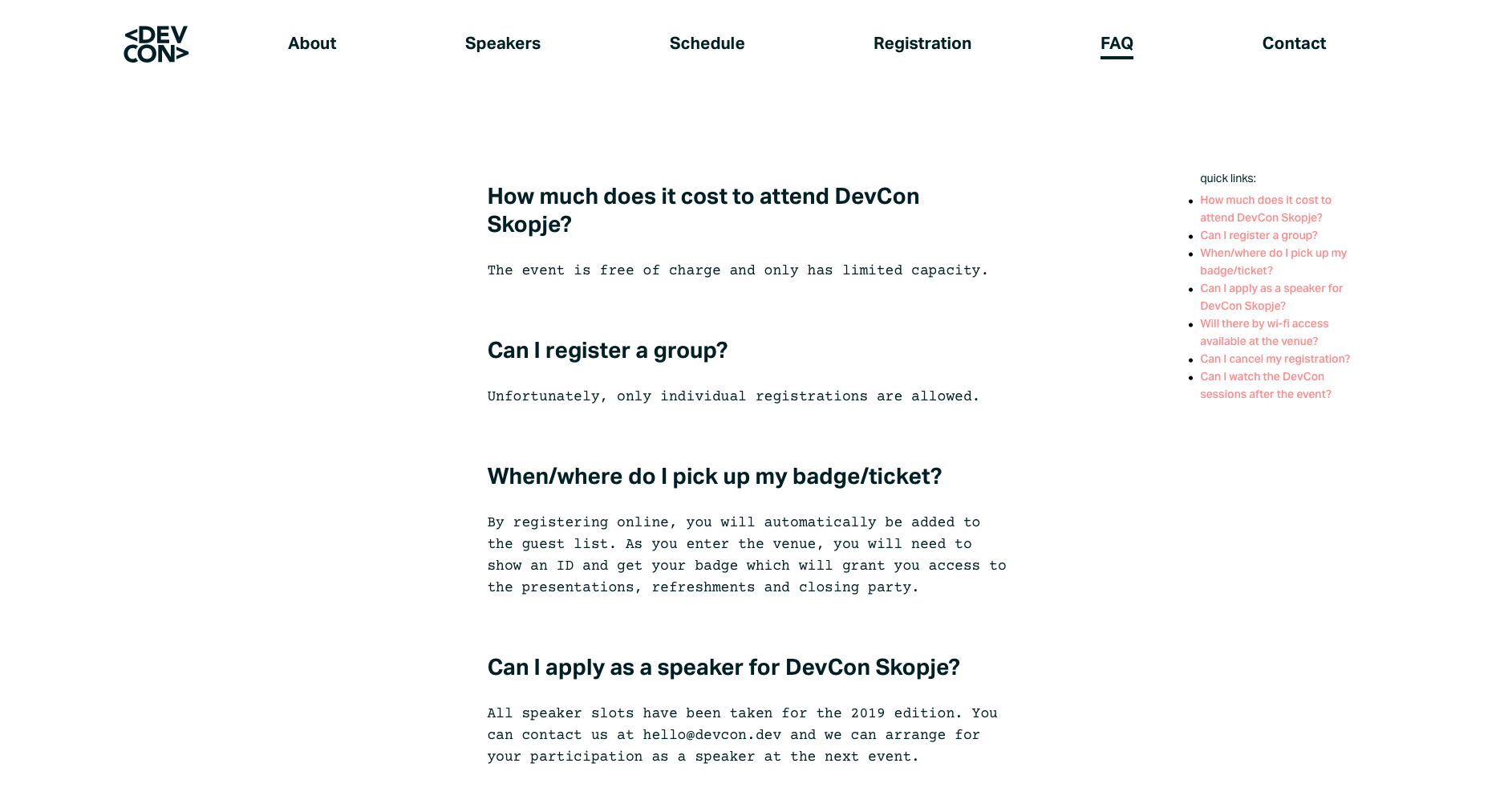 Devcon Website