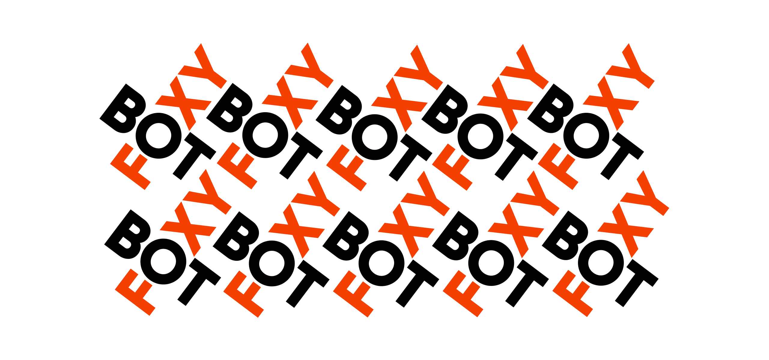 FoxyBot Typography Pattern