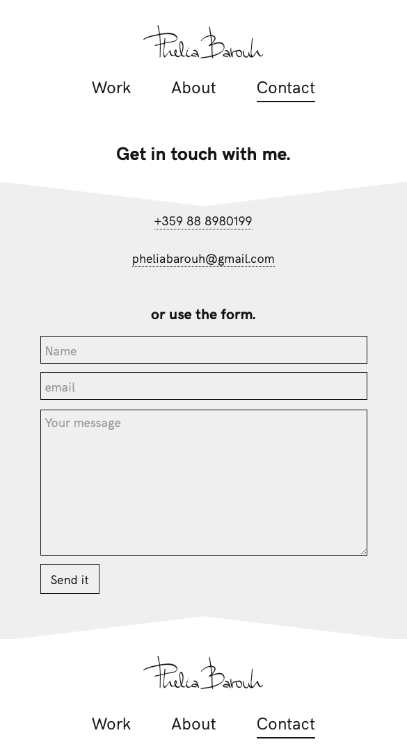 Phelia Barouh website responsive
